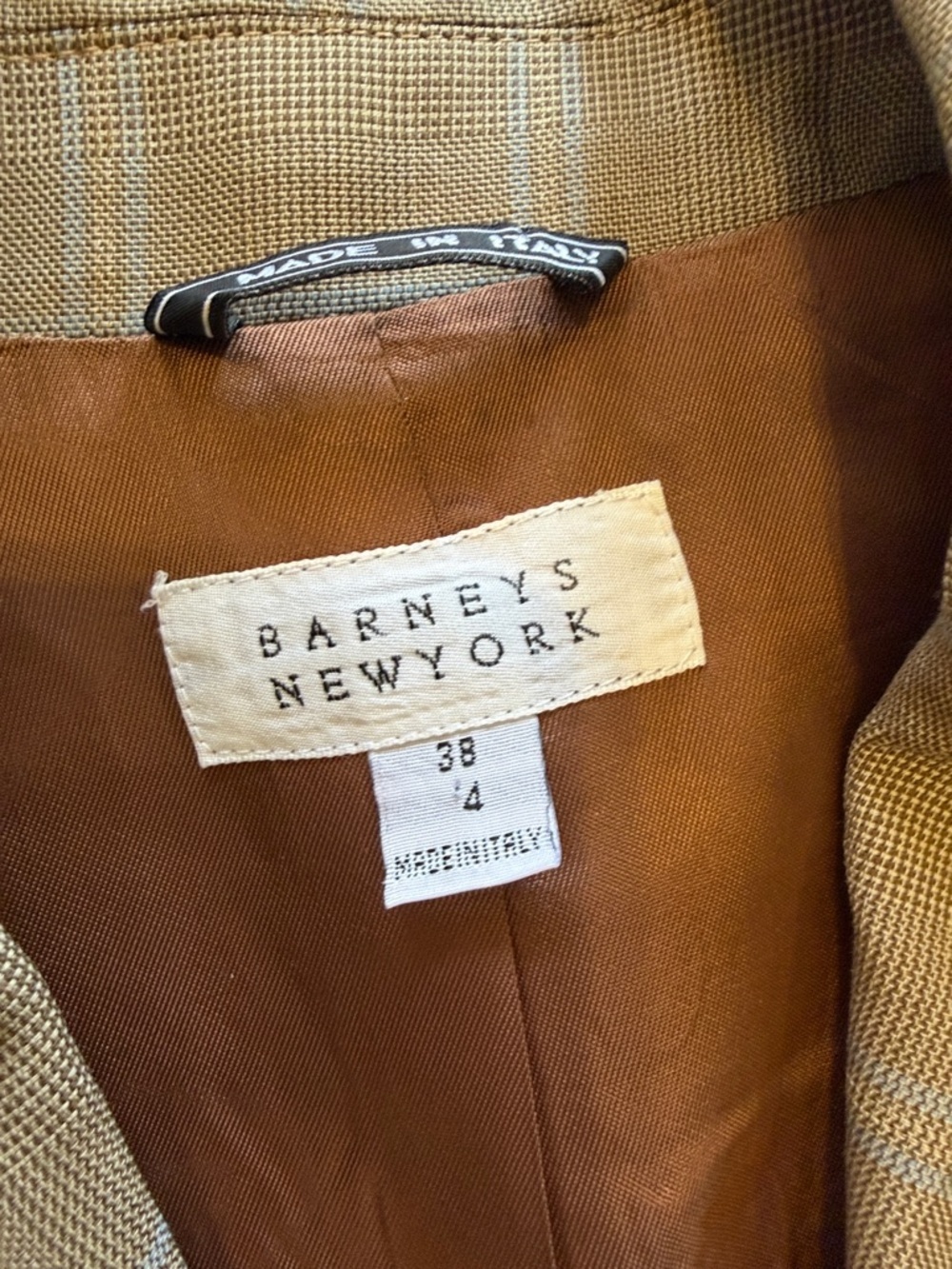 Barneys New York vintage Plaid 100% Wool Blazer - Picture 2 of 9